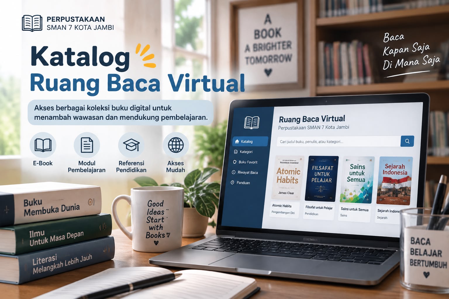 Perpustakaan hadirkan ruang baca virtual